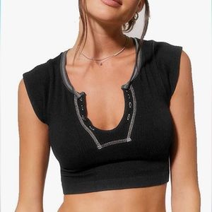 Out From Under Go For Gold Seamless Top Size XS/S